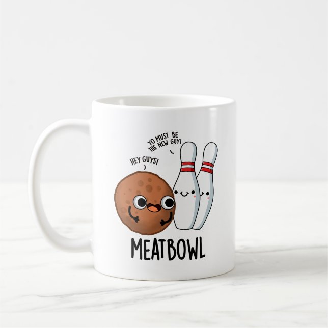 Caneca De Café Meatbowl Funny Meatball Pun (Esquerda)