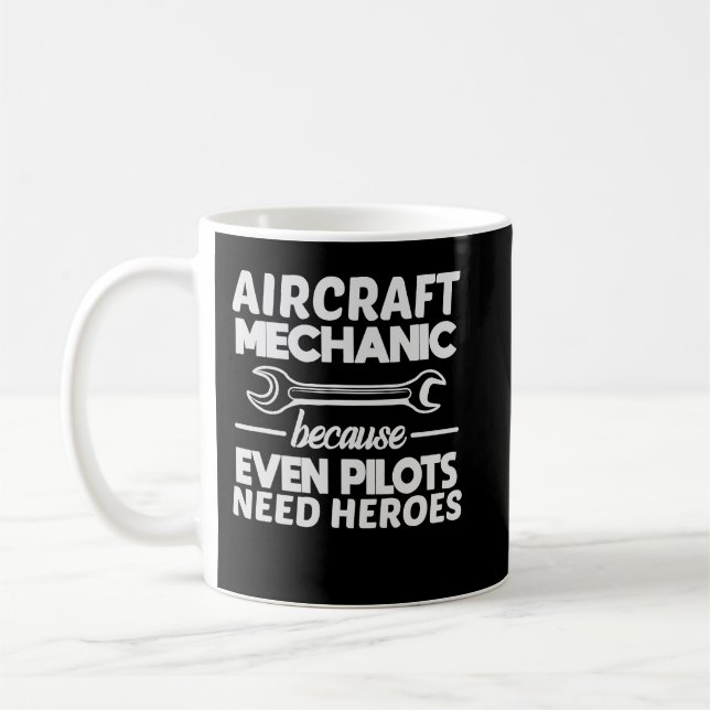Caneca De Café Mecânica Da Aeronave Porque Mesmo Os Pilotos Preci (Esquerda)