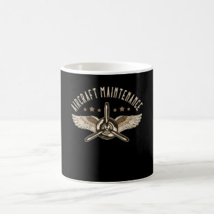 Caneca De Café Mecânico da aeronave de manutenção aeronáutica