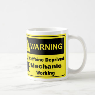 Caneca De Café Mecânico de advertência da cafeína