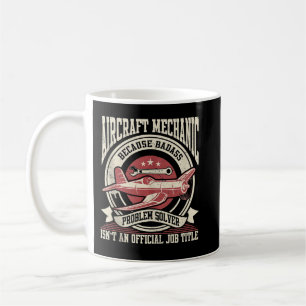 Caneca De Café Mecânico de Aeronaves Mecânico de Aviação Mecânico