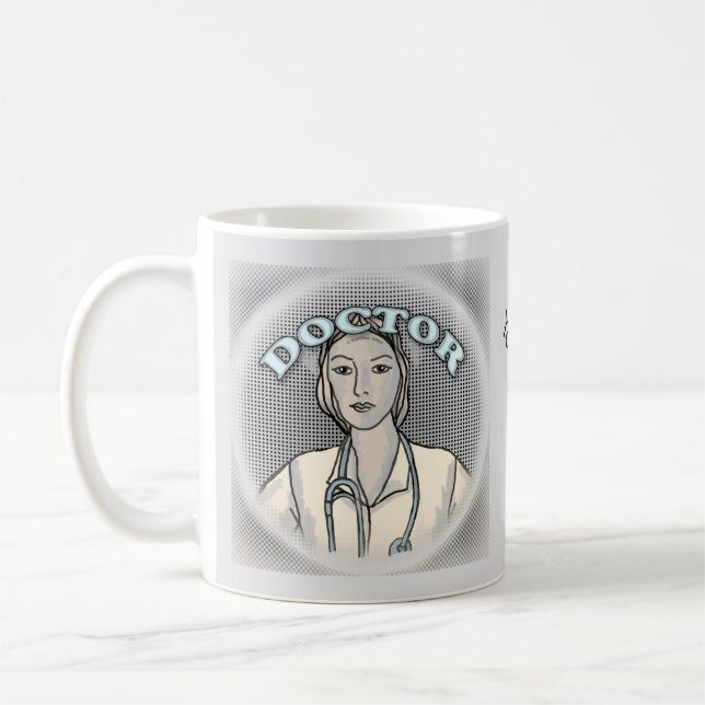 Caneca De Café Médica retrô feminina  (Esquerda)