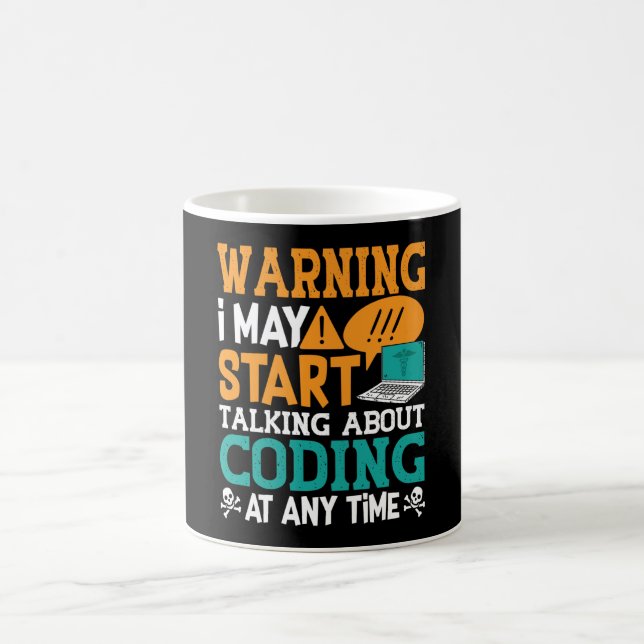 Caneca De Café Medical Coder Warning I May Start Talking Coding (Centro)