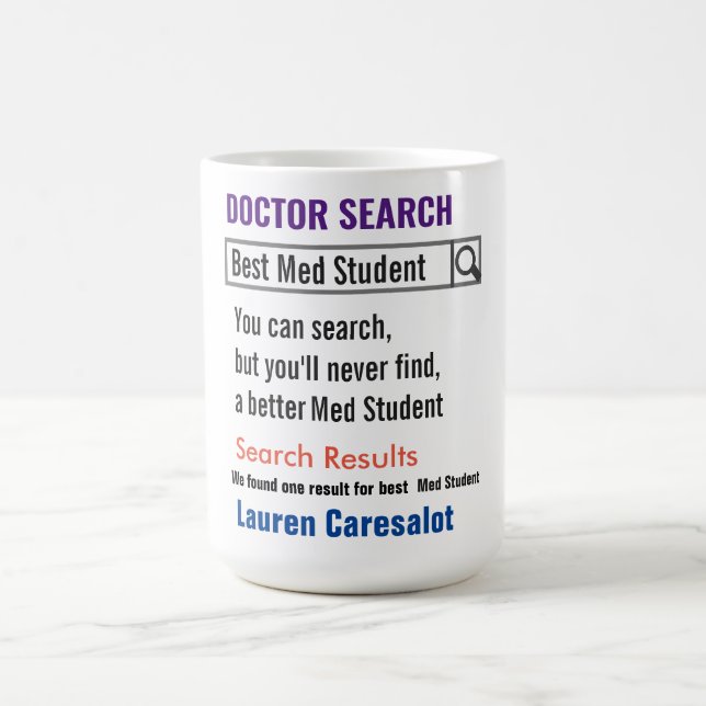 Caneca De Café Medical Student Funny Search Gift Mug (Centro)
