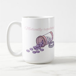 Caneca De Café Medically Regulated Cute Pink Pill Bottle Girly