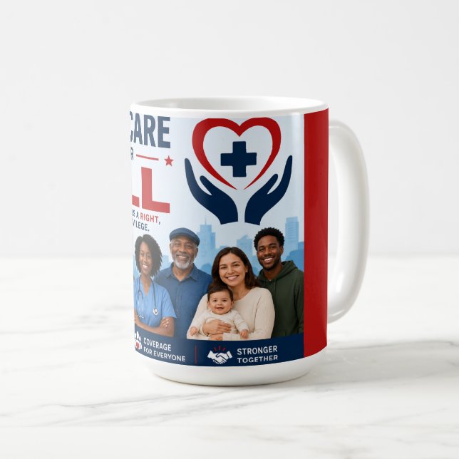 Caneca De Café Medicare para Todos (Frente Esquerda)