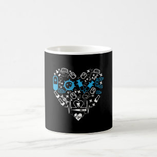 Caneca De Café Medicina - Coração De Equipamento Médico