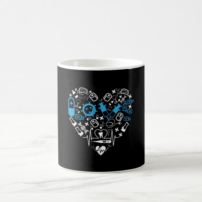 Caneca De Café Medicina - Coração De Equipamento Médico (Centro)