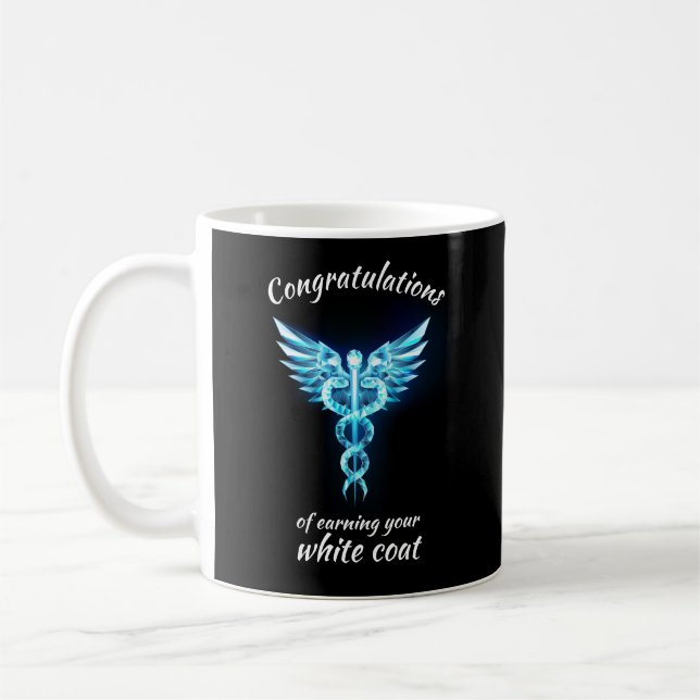 Caneca De Café Medicina de cristal de cerimônia de Casaco branca (Esquerda)