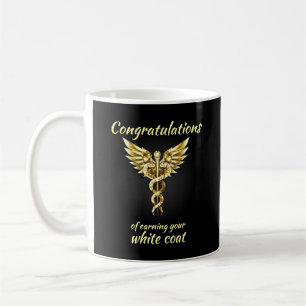 Caneca De Café Medicina Dourada da Cerimônia de Casaco Branco