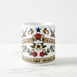 Caneca De Café Medicina veterinária do amor vivo
