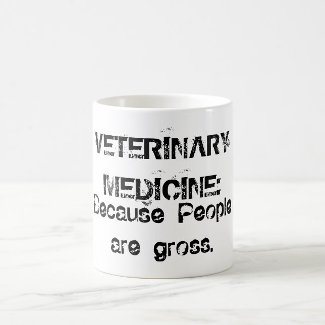 Caneca De Café Medicina veterinária: Porque as pessoas são brutas (Centro)