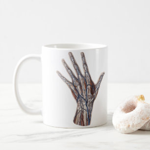 Caneca De Café Medicina Vintage, Dedos da Mão Humana