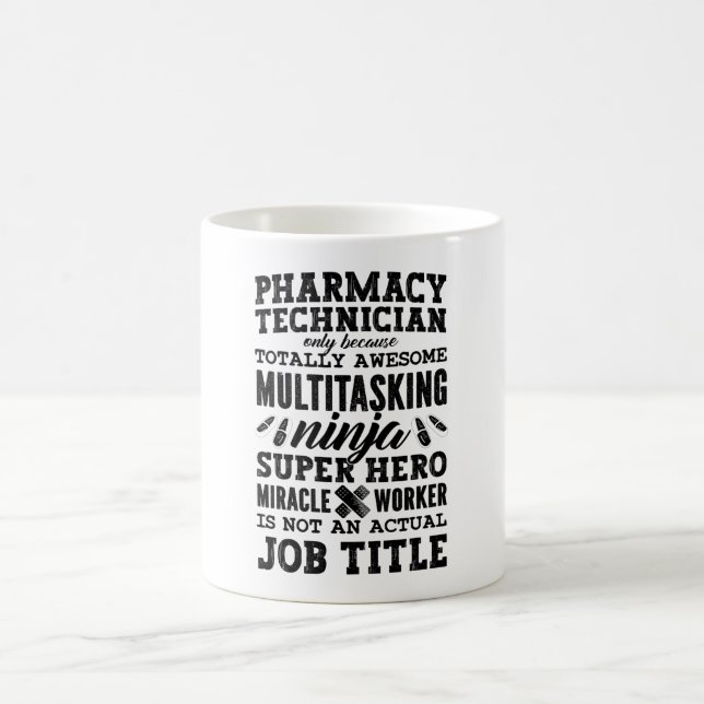 Caneca De Café Medicine Hero Tech Pharmacist Pharmacy Technician (Centro)
