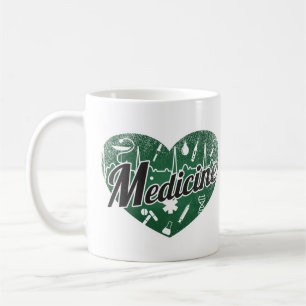Caneca De Café Medicine Retro Heart Blackboard Love