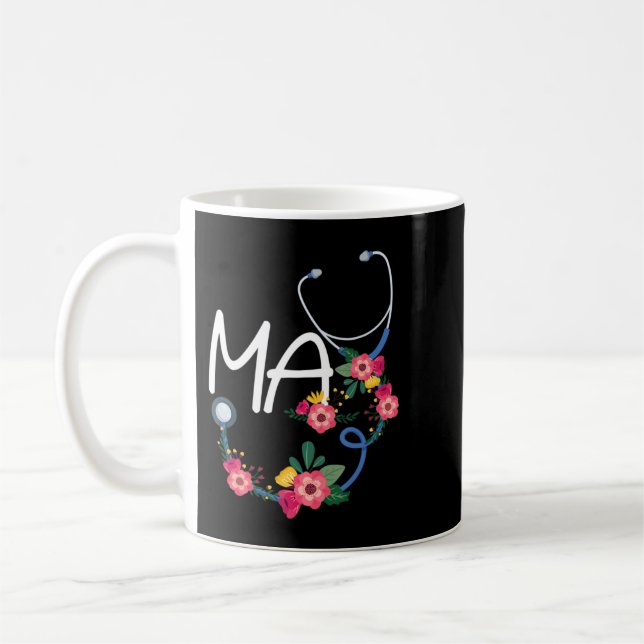 Caneca De Café Médico Assistente Hospital Estetoscópio Vermelhidã (Esquerda)