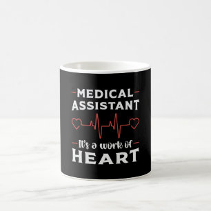 Caneca De Café Médico Coração Assistente Médico Enfermeiro Medica