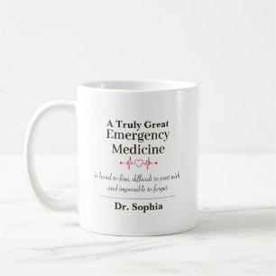Caneca De Café Médico de Medicina de Emergência Personalizado e E