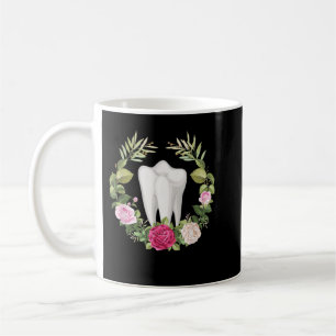 Caneca De Café Médico Dentista Dental Floral Dental