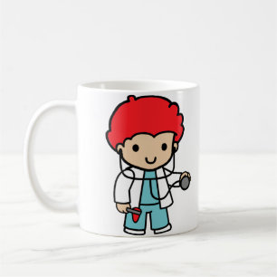 Caneca De Café Médico futuro, cabelo vermelho