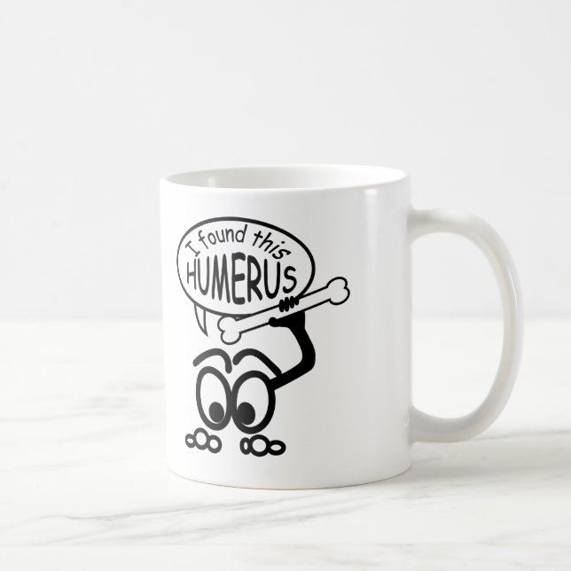 Caneca De Café Médico Humerus Bone Funny Mug (Direita)