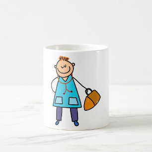 Caneca De Café Médico Infantil Personagem Médico Infantil