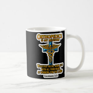 Caneca De Café Médico Ortopedista Cristão Ortopedia É Meu Min