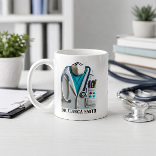 Caneca De Café Médico Personalizado Nome Personalizado para o D