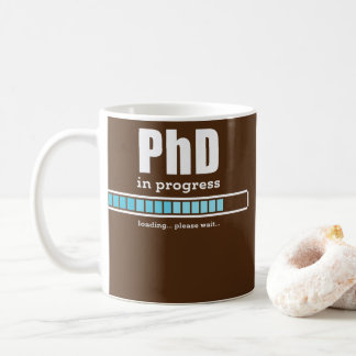 Caneca De Café Médico PhD Futuro Estudante do Bar em Andamento