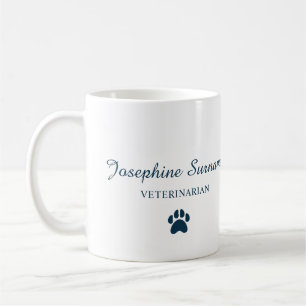 Caneca De Café Médico Veterinário Vet Segurando Nome Personalizad