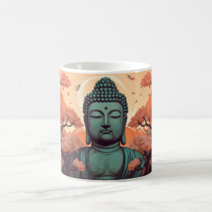 Caneca De Café Meditação Buda Arte Espiritual