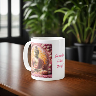 Caneca De Café Meditação Buda Flor Rosa-Flor