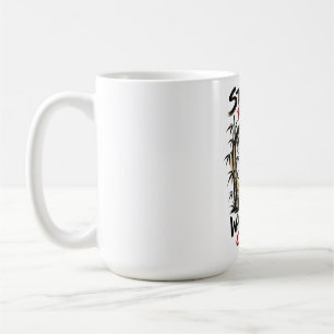 Caneca de Café Meditação Buda Lua Crescente Zen