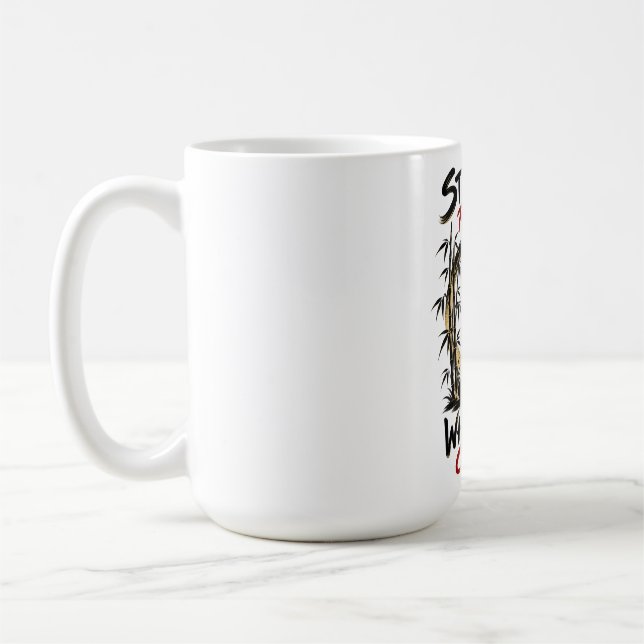 Caneca de Café Meditação Buda Lua Crescente Zen (Esquerda)