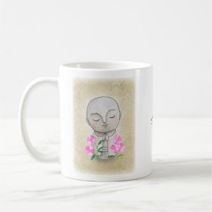 Caneca De Café Meditação budista Jizo Art Nome personalizado do a