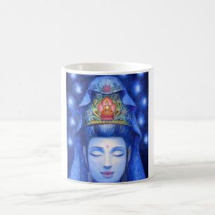 Caneca De Café Meditação da meia-noite Kuan Yin do zen