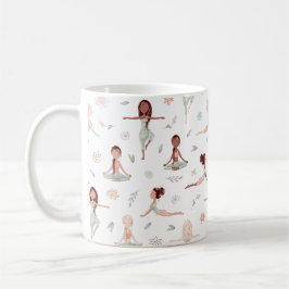 Caneca De Café Meditação das garotas bonitas Zen Yoga Namaste esp