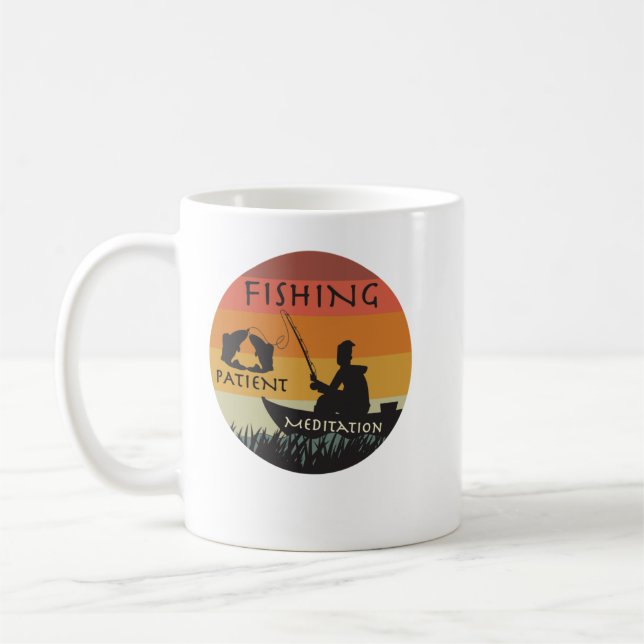 Caneca De Café Meditação de Pacientes de Pesca para este design e (Esquerda)
