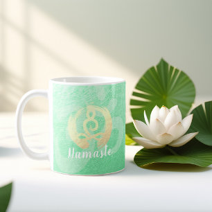 Caneca De Café Meditação do treinador de vida Yoga Pose Zen OM