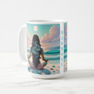 Caneca De Café Meditação Harmonia em Praia