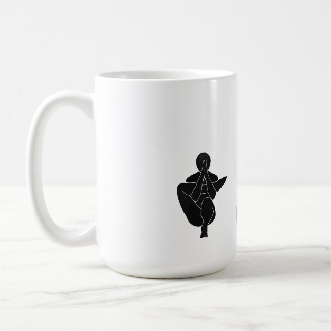 Caneca De Café Meditação, ioga, Atitude (Esquerda)