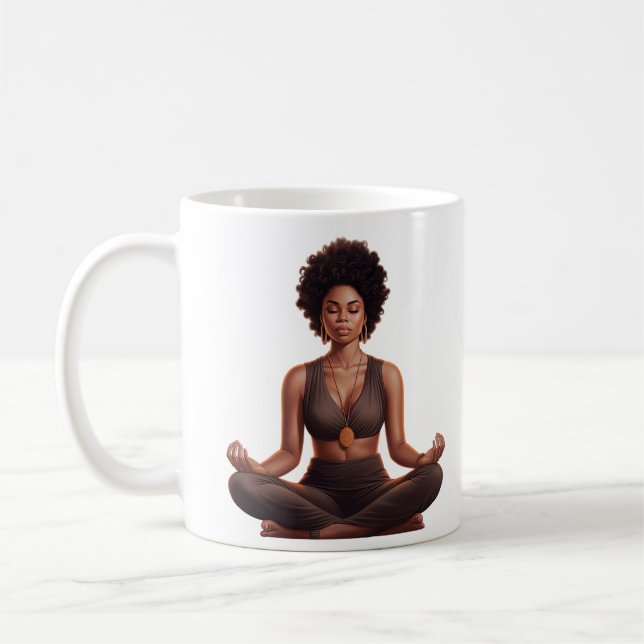 Caneca De Café Meditação Personalizada (Esquerda)