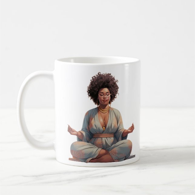 Caneca De Café Meditação Personalizada (Esquerda)