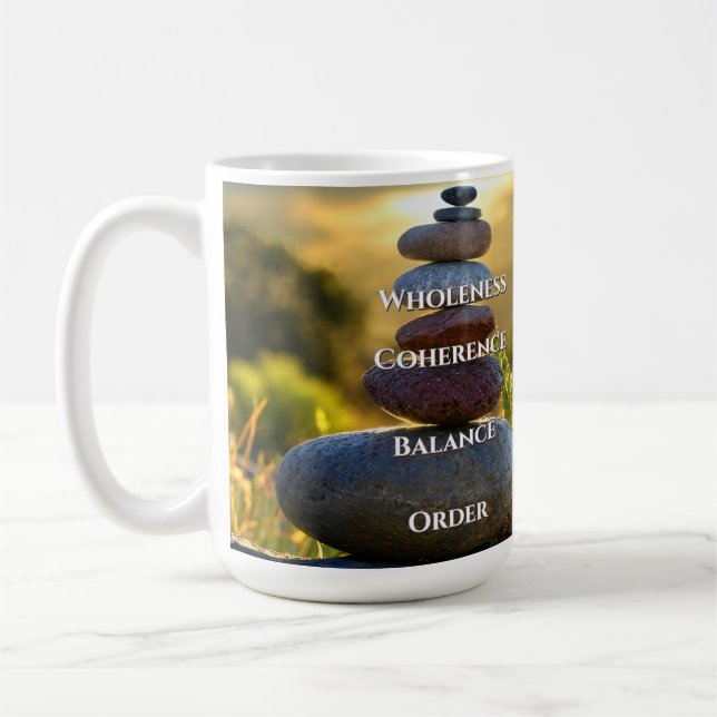 Caneca de Café Meditativo Calma Matinal (Esquerda)
