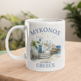 Caneca De Café Mediterranean Dream: Mykonos in Art