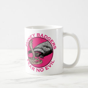 Caneca De Café Medo de não ter Mau cor-de-rosa a mama Badass Arte