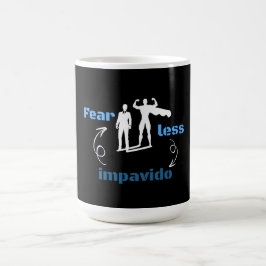 Caneca De Café Medo Menos Corajoso Bilíngue