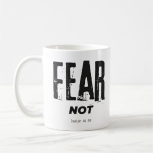Caneca De Café Medo Não Bíblia Verso Café