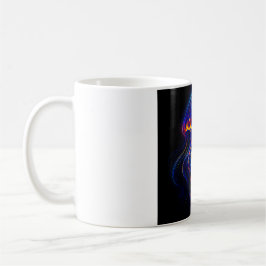 Caneca De Café Méduse Fluorescente Fond Marin