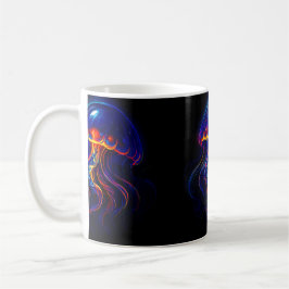 Caneca De Café Méduse Lumineuse Océan Nocturne
